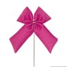 Stick fiocco in tessuto 12x17cm 4pz. Fucsia